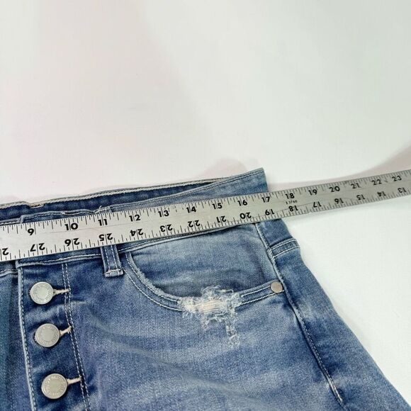 Judy Blue Jeans Womens 14W Blue Medium-Wash Boyfriend Fit Distressed Retro - Picture 5 of 10